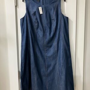 Talbots Classic Blue Denim Midi Dress
